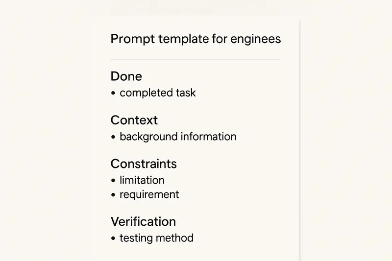 Prompt template card