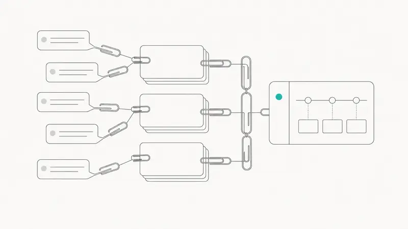 Flow diagram of data from feedback to ranked roadmap items