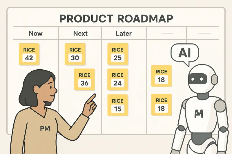 Prioritizing a roadmap with RICE and an AI overlay